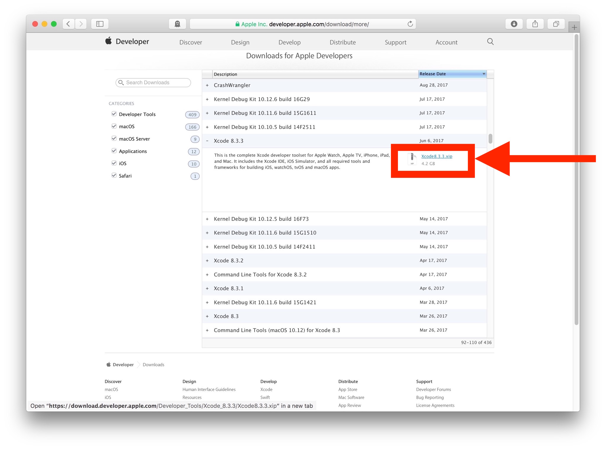 install older version of xcode command line tools